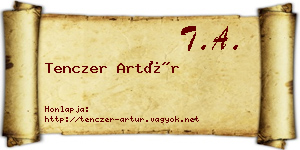 Tenczer Artúr névjegykártya